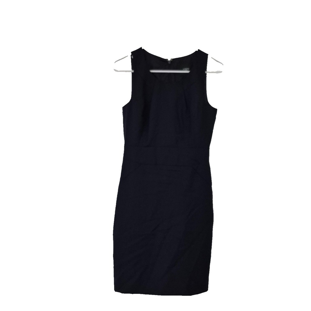 J.Crew Dress Womens 2 Blue Wool Sleeveless Sheath Knee Length Lined Work Office